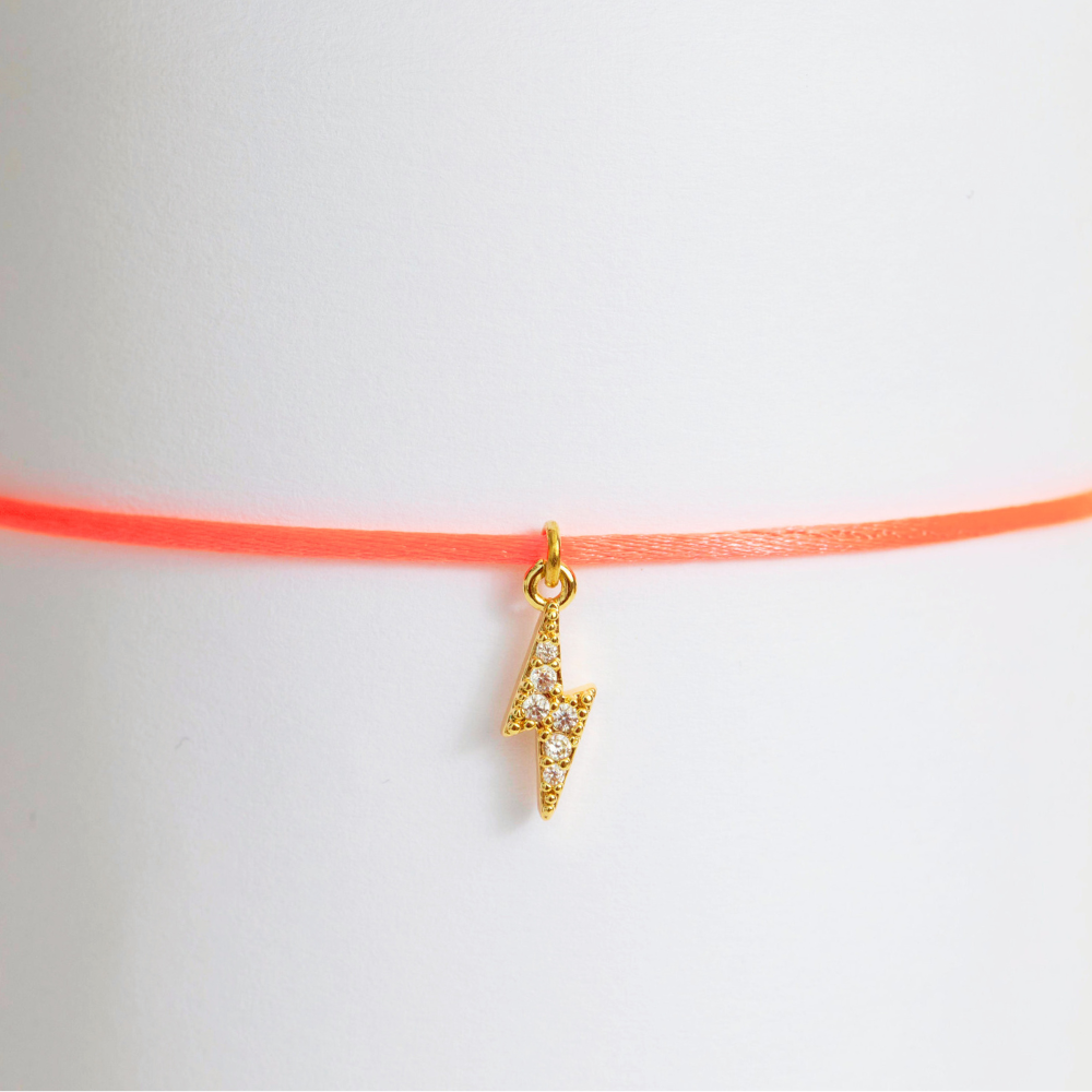 Bracelet breloque Éclair strass