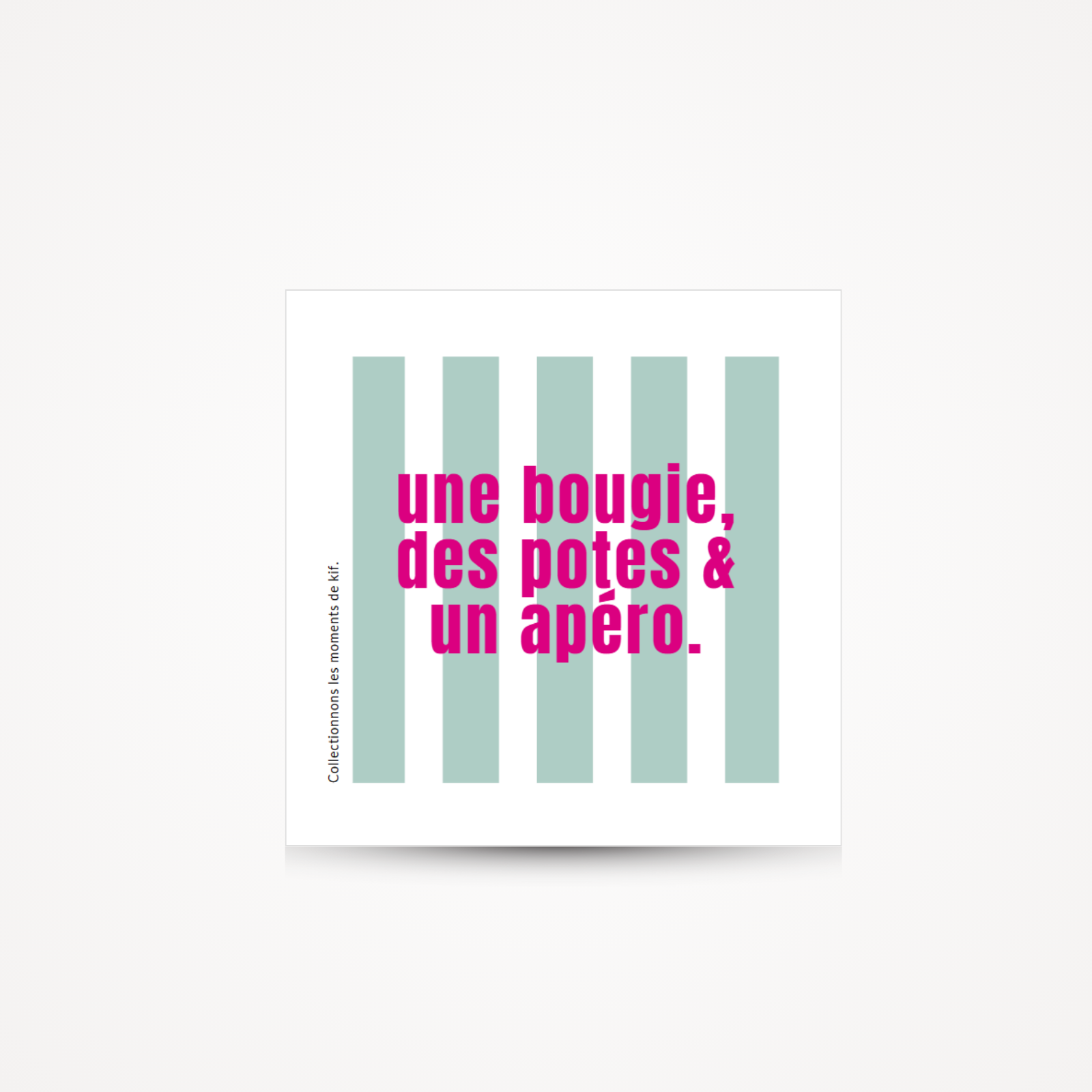 Carte "Bougie, potes, apéro