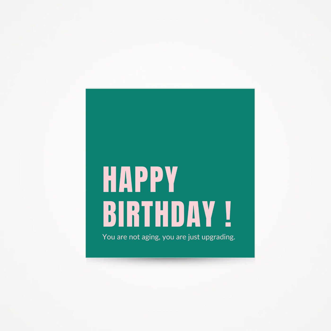 Carte "happy birthday" · Vert & rose