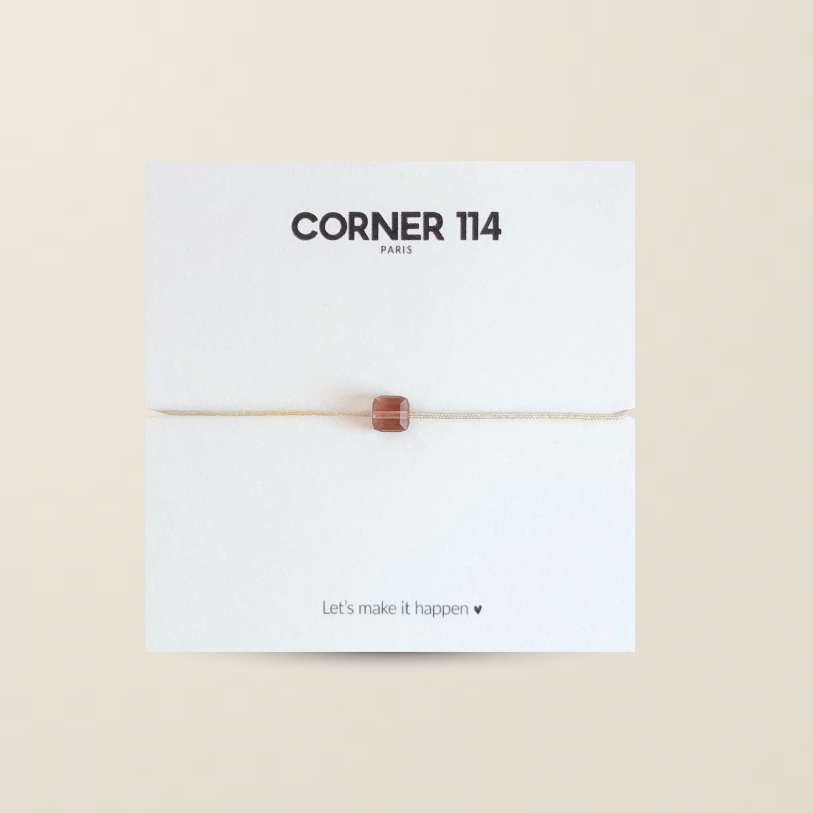 Bracelet breloque Perle cube