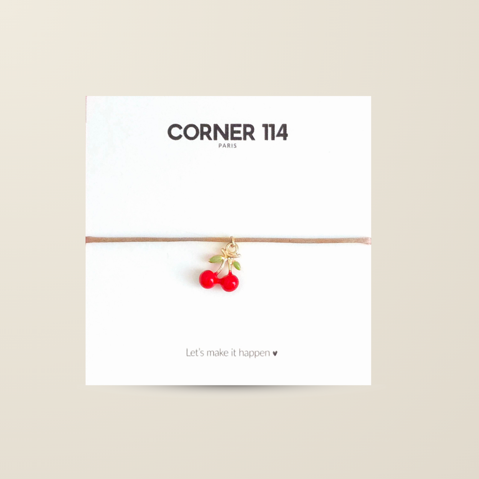 Bracelet breloque Cerises