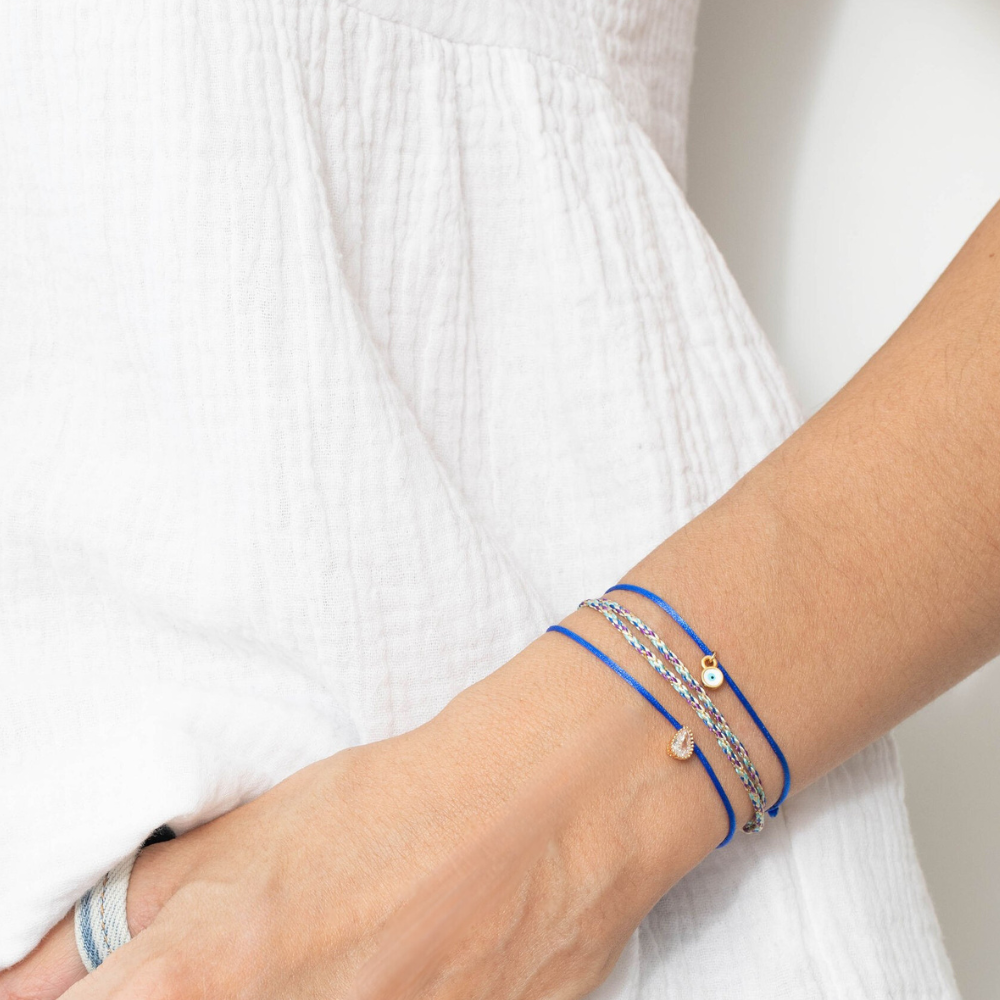 Bracelet breloque Goutte strass