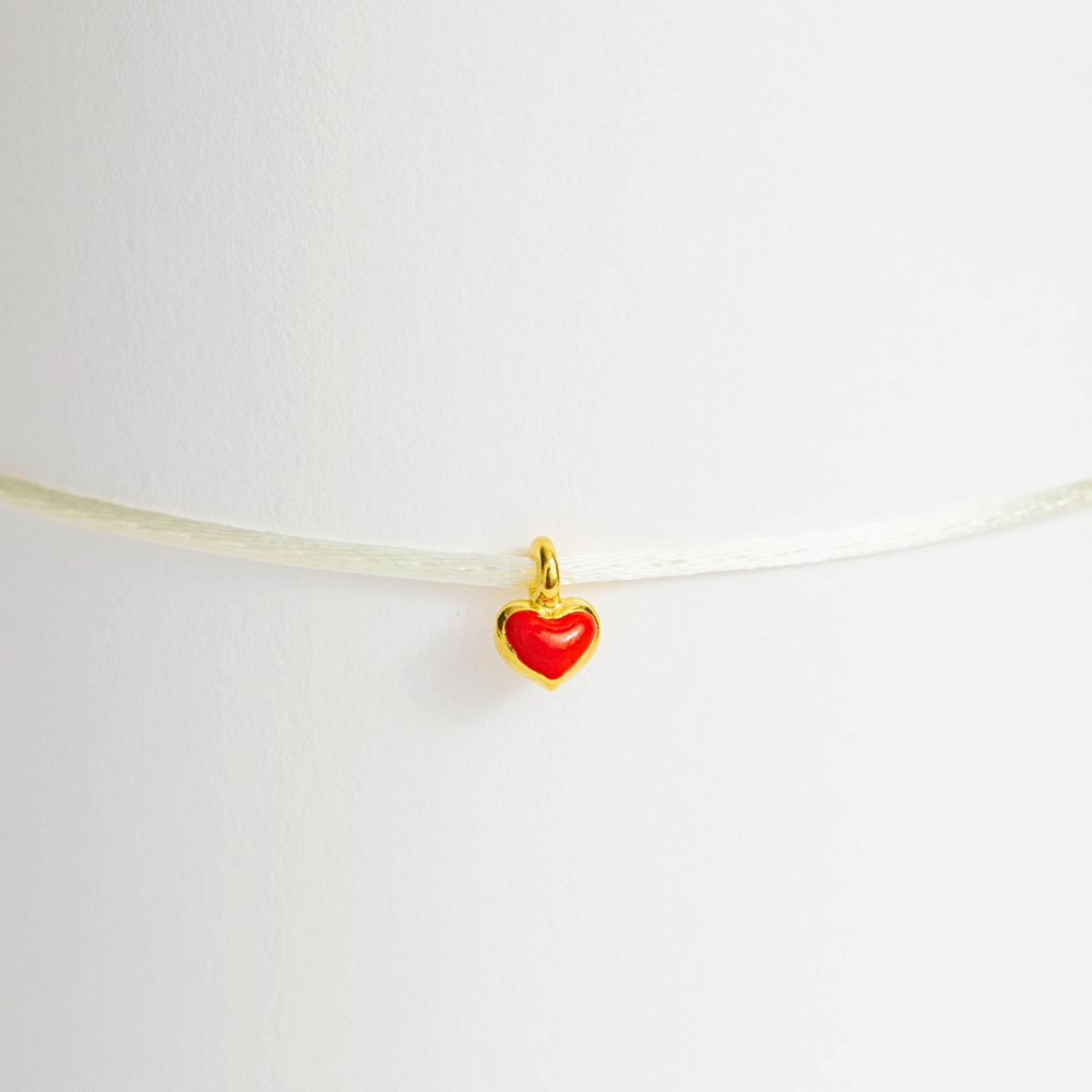 Bracelet breloque Coeur rouge