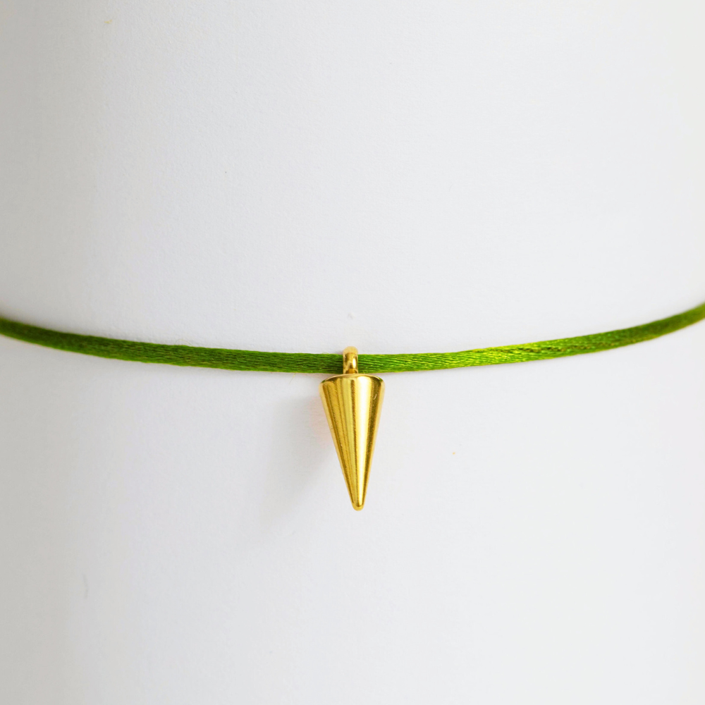 Bracelet breloque Cône doré