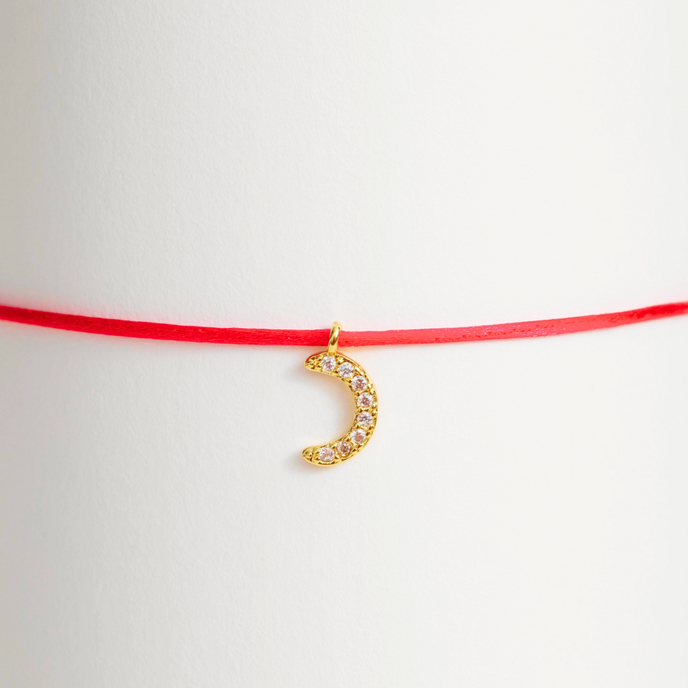 Bracelet breloque Lune strass
