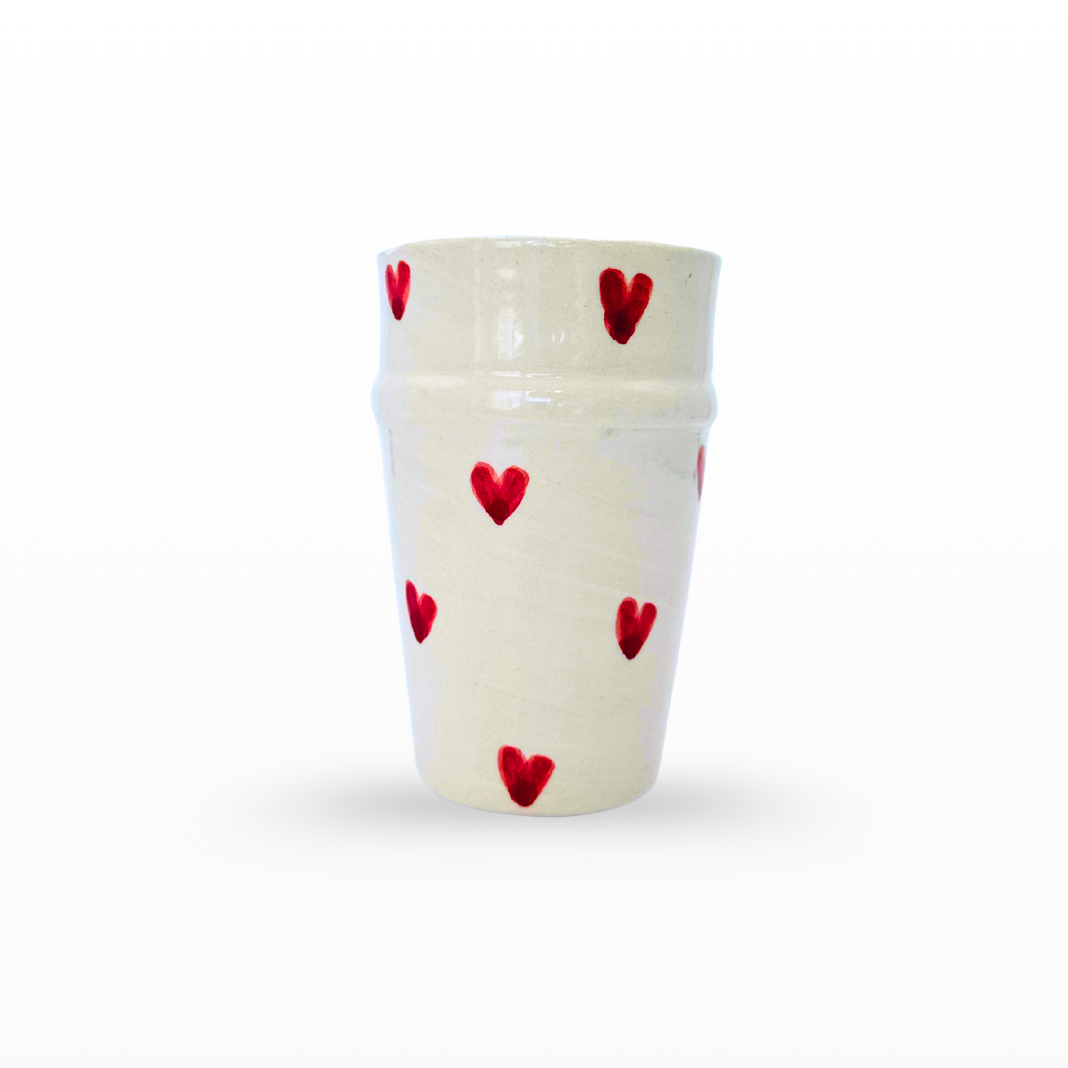 Verre céramique · blanc & cœurs